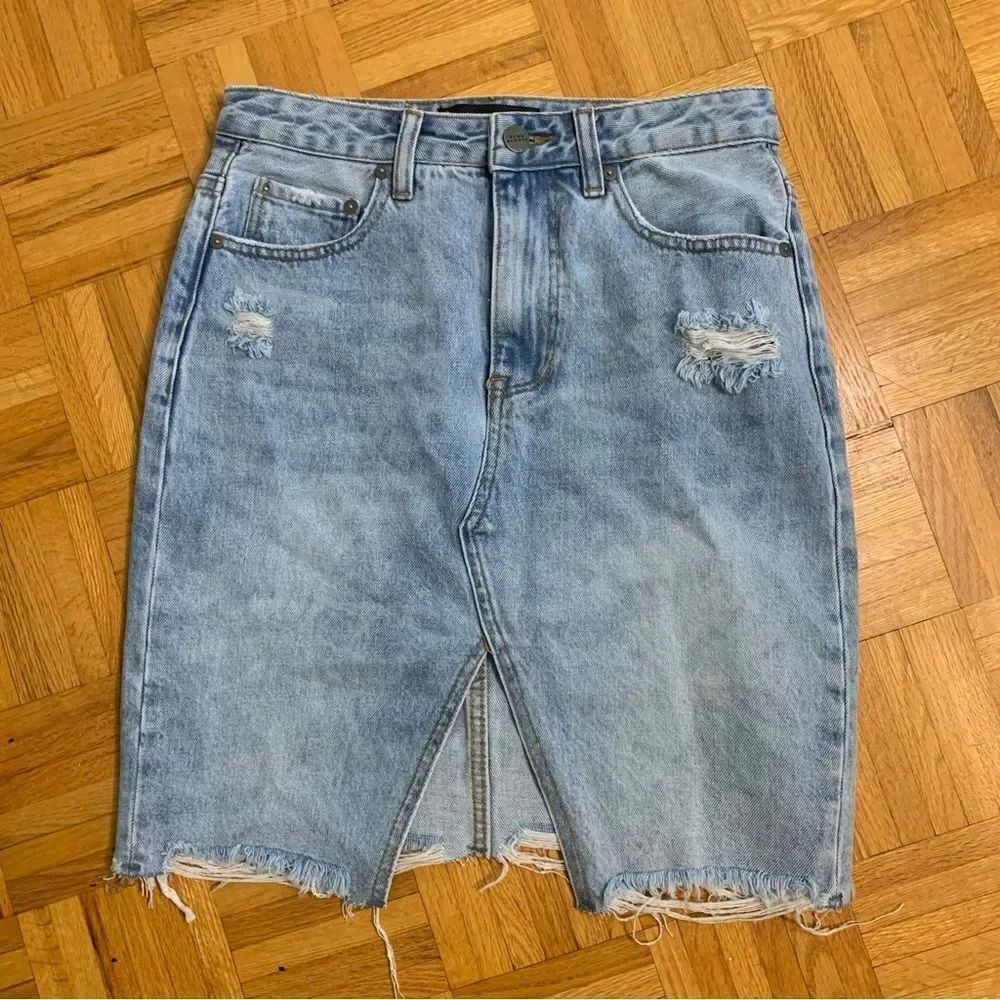 Neon Blonde Strutt Denim Mini Skirt Clearwater Size 25
